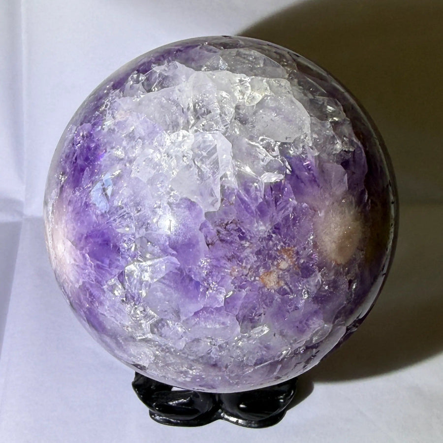 Amethyst Sphere | Geode/Druzy Pocket | 3.07 in Diameter