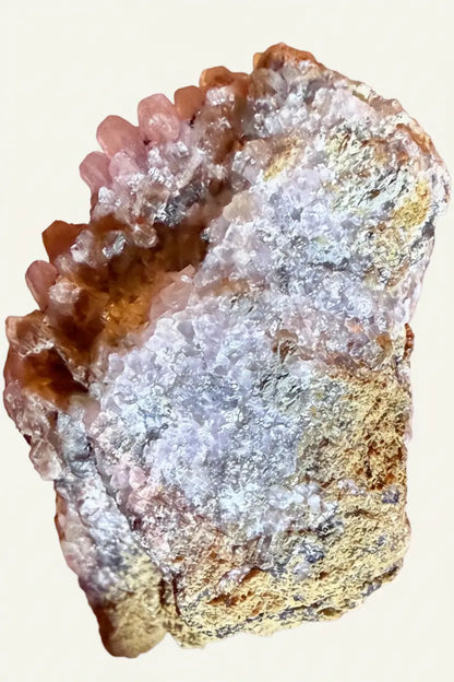 Cobaltoan Calcite specimen with Hematite inclusions side view