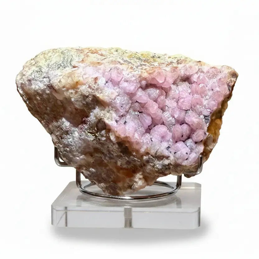 Cobaltoan Calcite specimen showing pink crystal surface