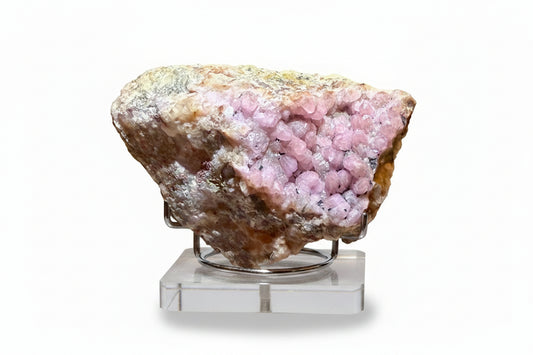 Cobaltoan Calcite specimen showing pink crystal surface