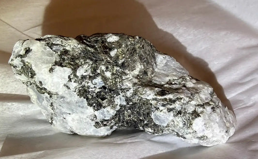 Rainbow Moonstone/Tourmaline Specimen | Calming, Healing | Wt 4.16 oz