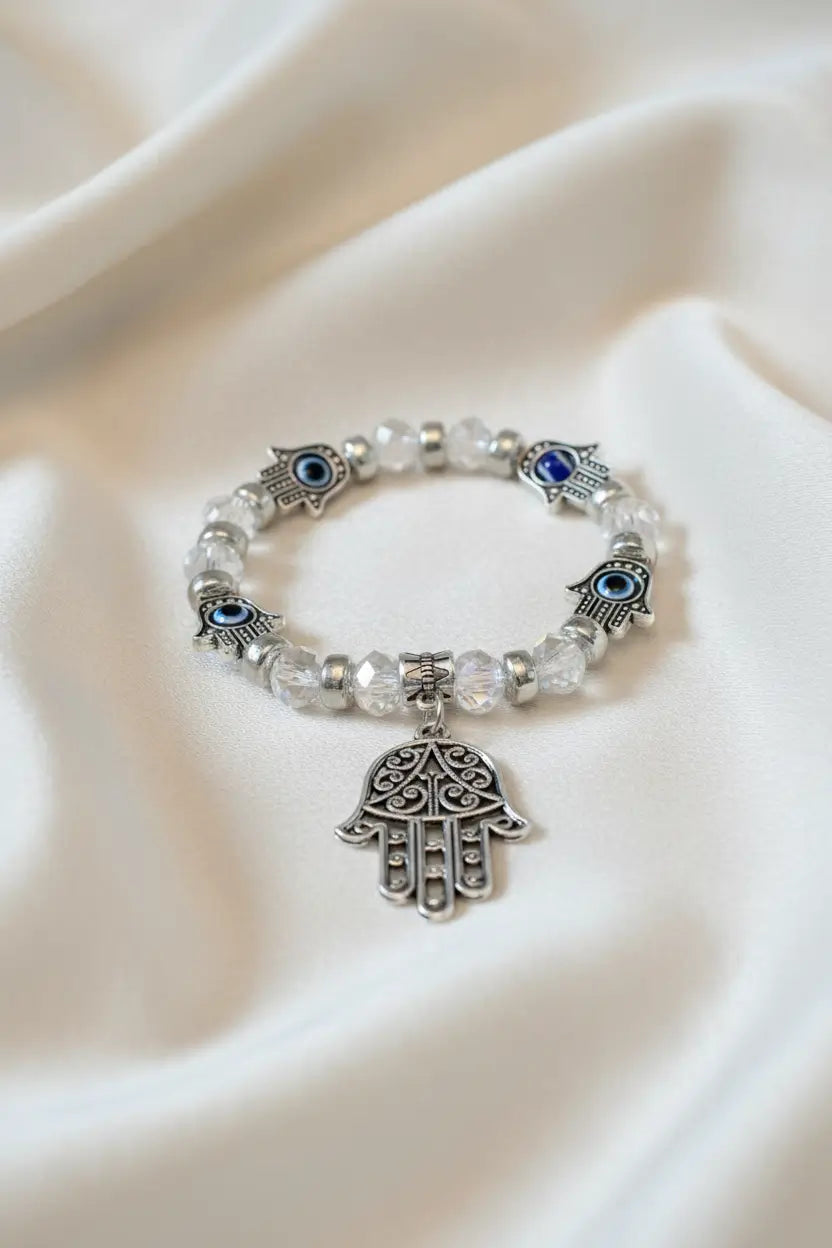 Hamsa Hand Evil Eye protection bracelet 