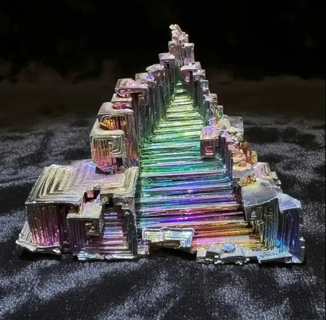 Bismuth Crystal Specimen for Rainbow Iridescent Step Pyramid — additional view 5