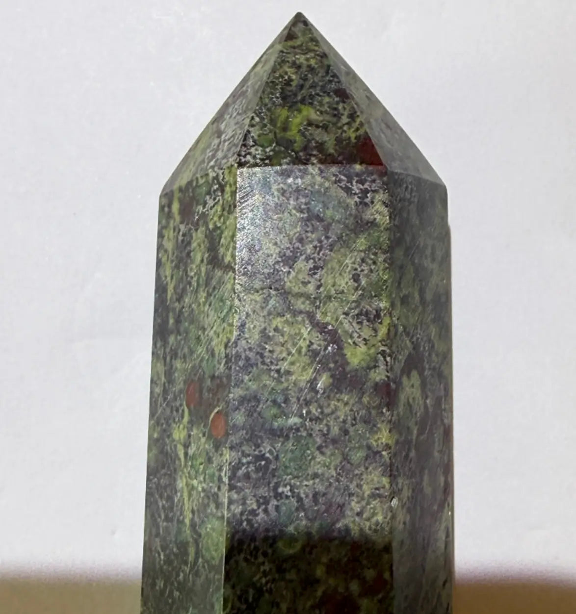 Dragon Bloodstone Jasper Tower | Strength & Protection | Wt 8.32 oz
