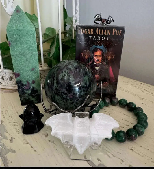 Ruby in Zoisite Edgar A Poe Set 8 Piece Collector Set