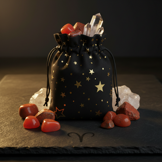 Aries Zodiac Charm Bag | Crystal Set