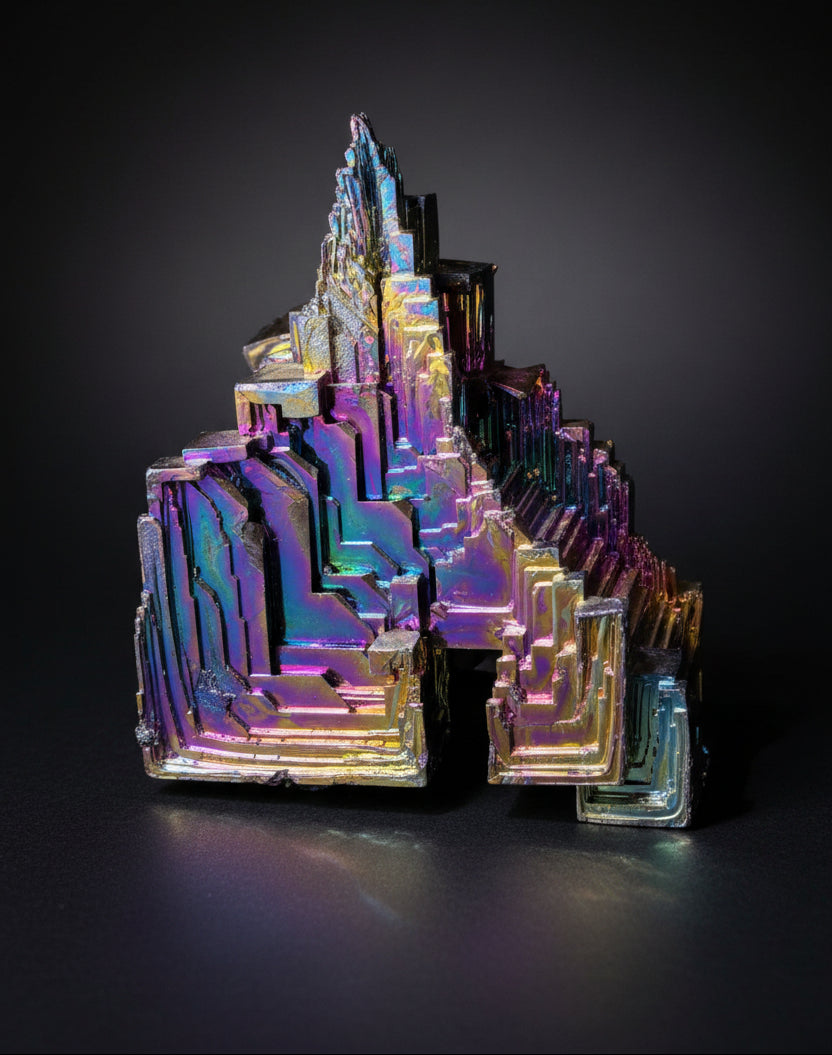 close up showing obvious layer formation - beautiful bright rainbow colors