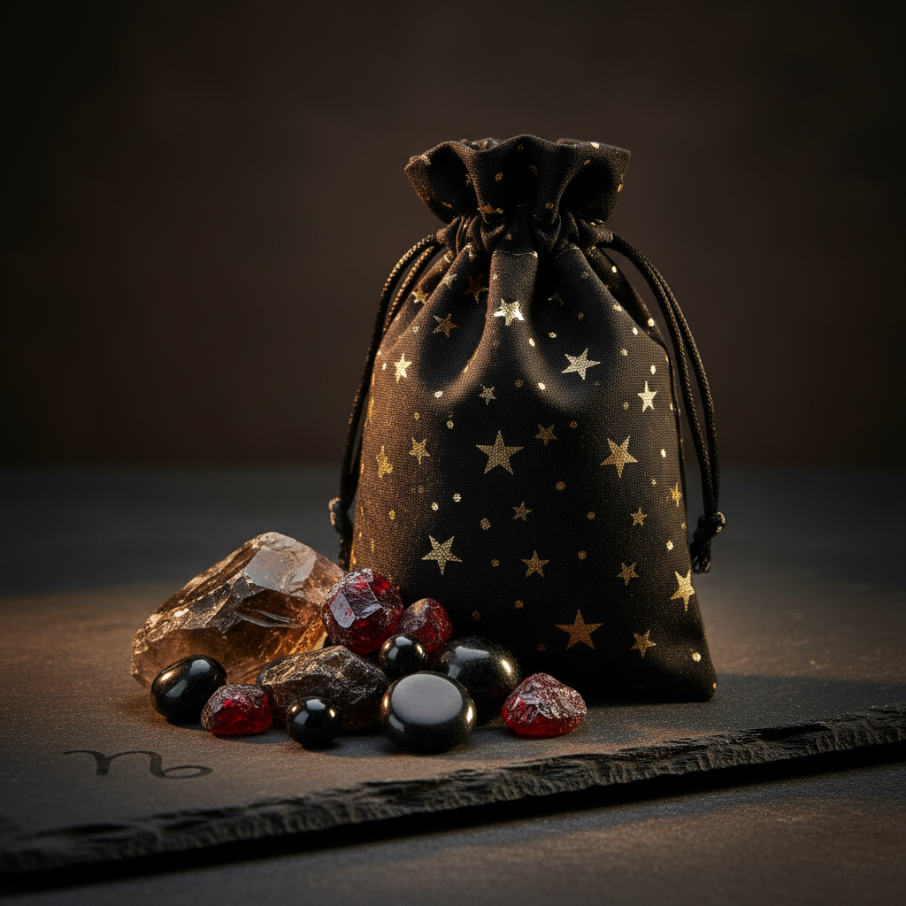 Capricorn Zodiac Charm Bag | Crystal Set