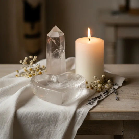 Clear Quartz Heart Bowl - Altar Lifestyle