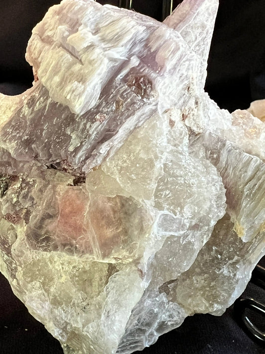 Natural Specimen Raw Lepidolite Cluster Silica with refracting edges
