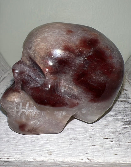 Agate Skull with Red Jasper - Main Street Crystals & Minerals