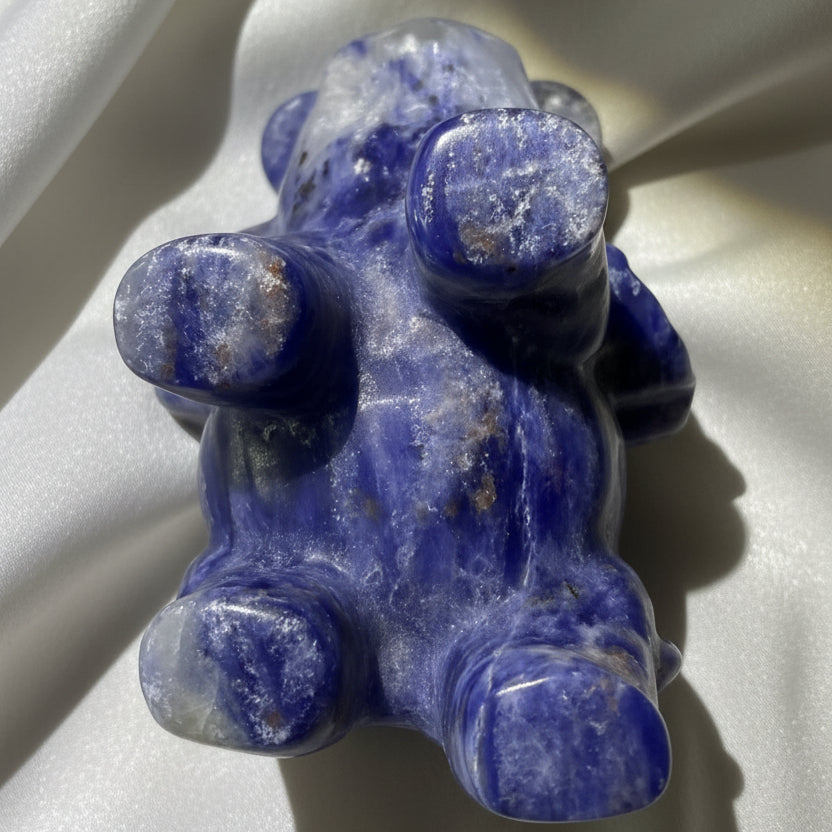 belly side of lapis lazuli carved elephant 