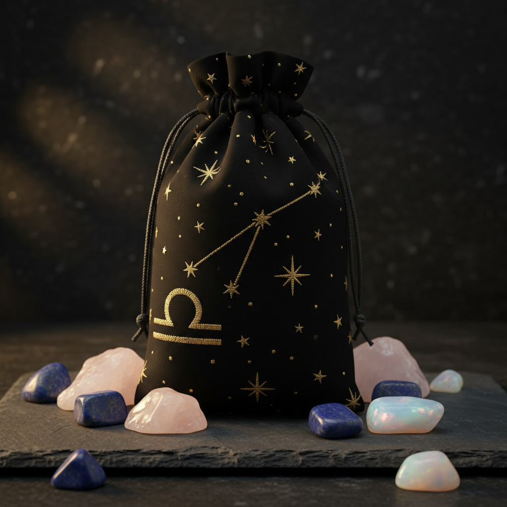 Libra Zodiac Charm Bag | Crystal Set