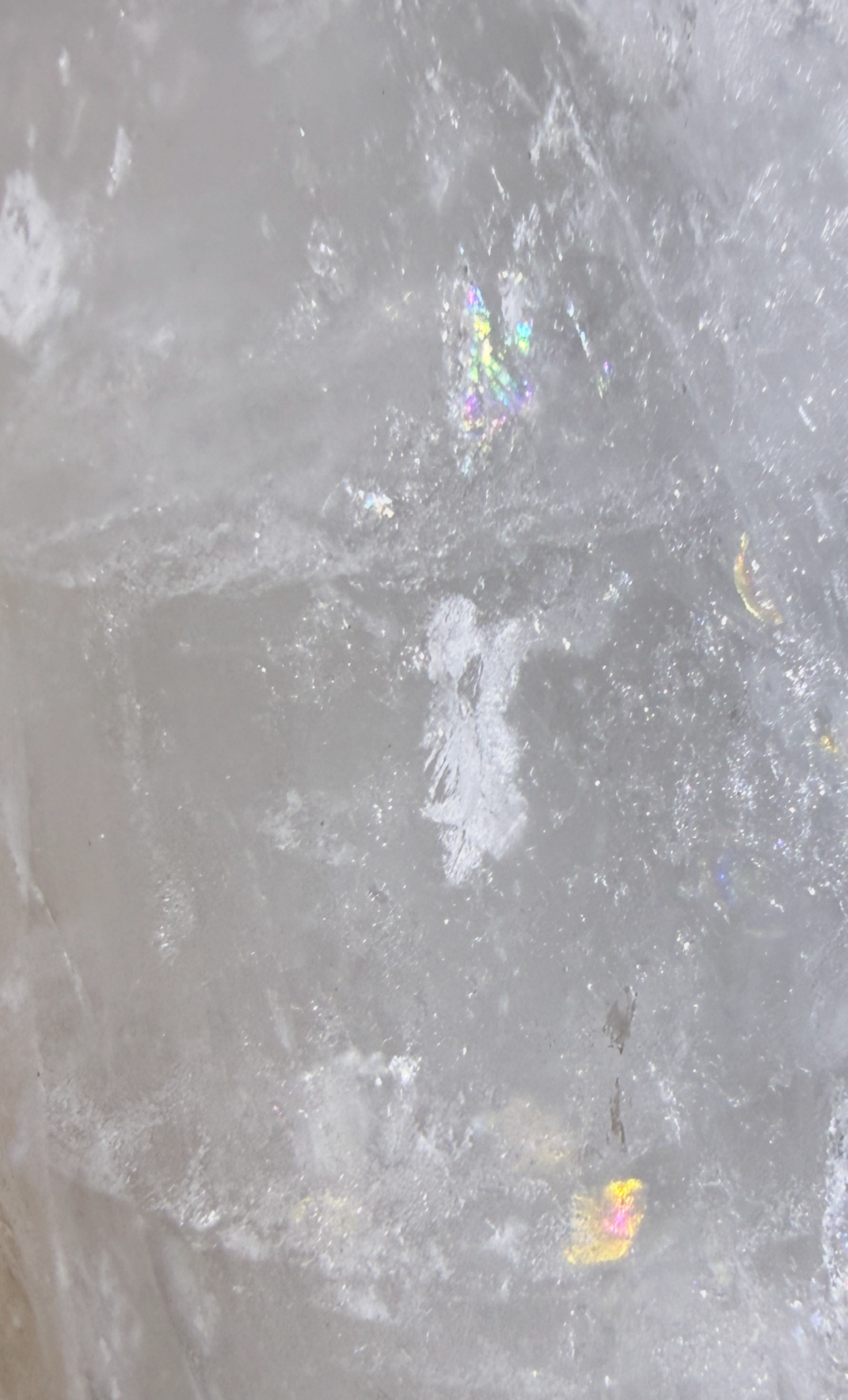 close up clear quartz hand carved skull