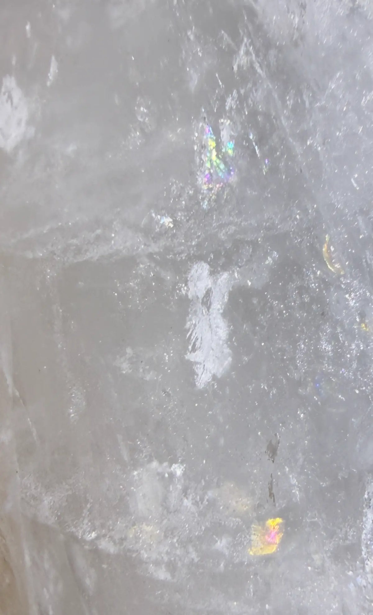 close up clear quartz hand carved skull