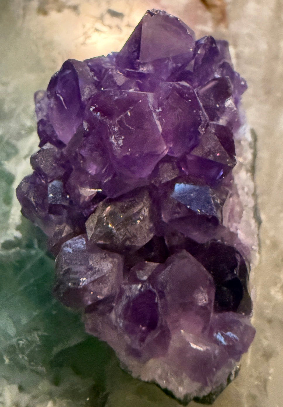 Raw Amethyst crystal cluster with deep purple points from Emotional Support & Anxiety Relief Crystal Set	