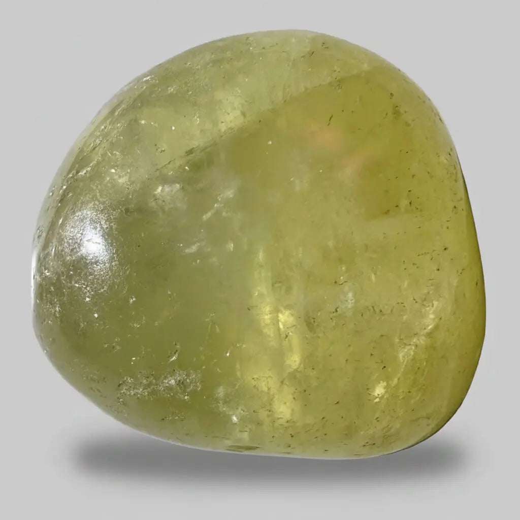Polished Citrine tumble stone in pale golden yellow from Emotional Support & Anxiety Relief Crystal Set