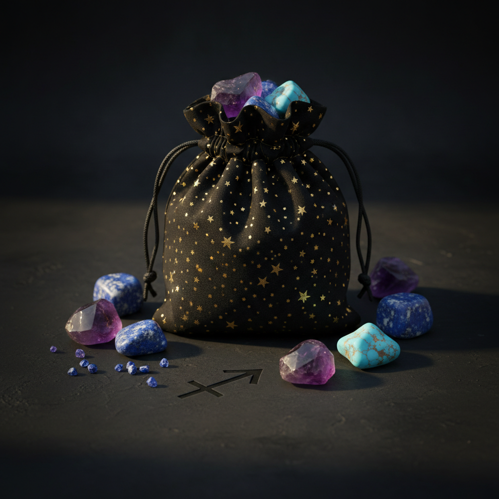 Sagittarius Zodiac Charm Bag | Crystal Set