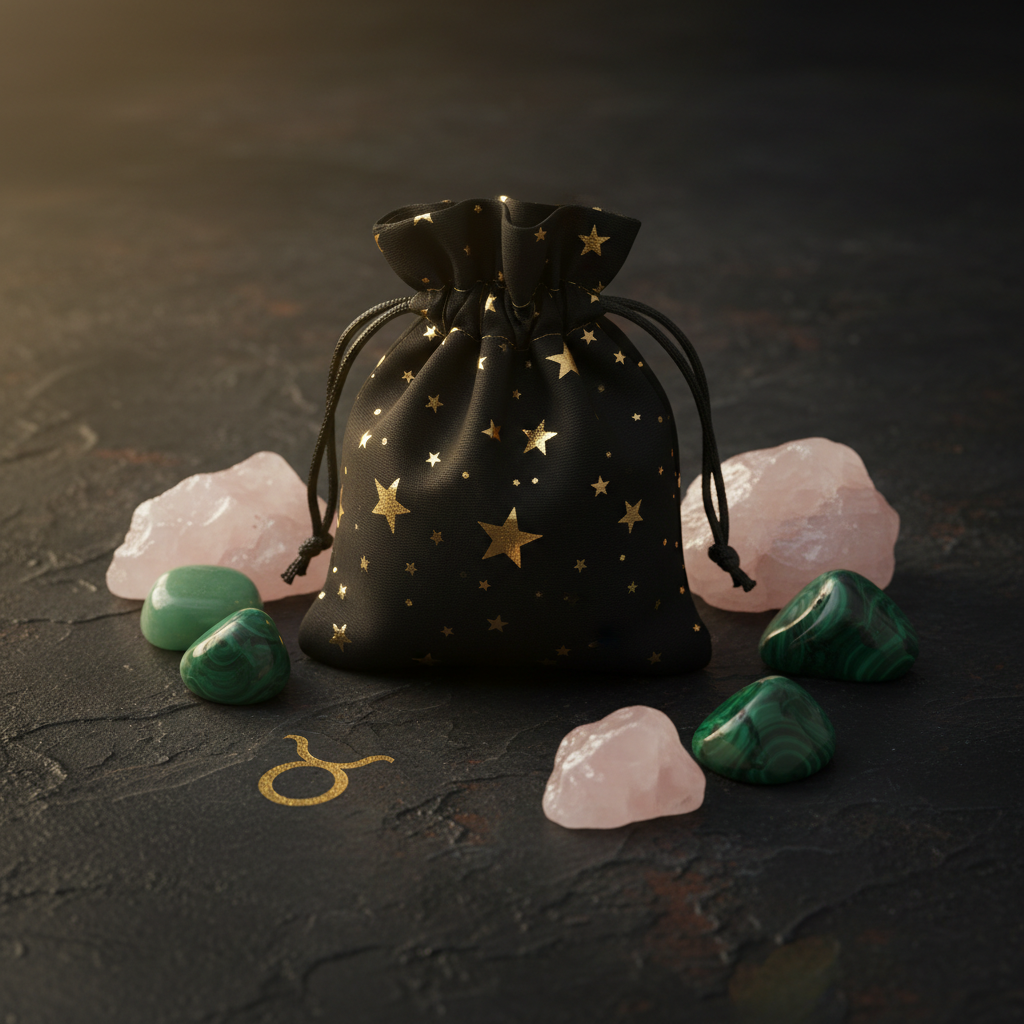Taurus Zodiac Charm Bag | Crystal Set