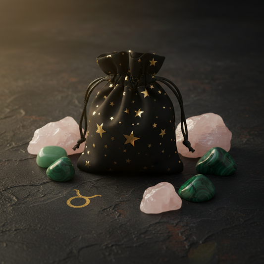 Taurus Zodiac Charm Bag | Crystal Set