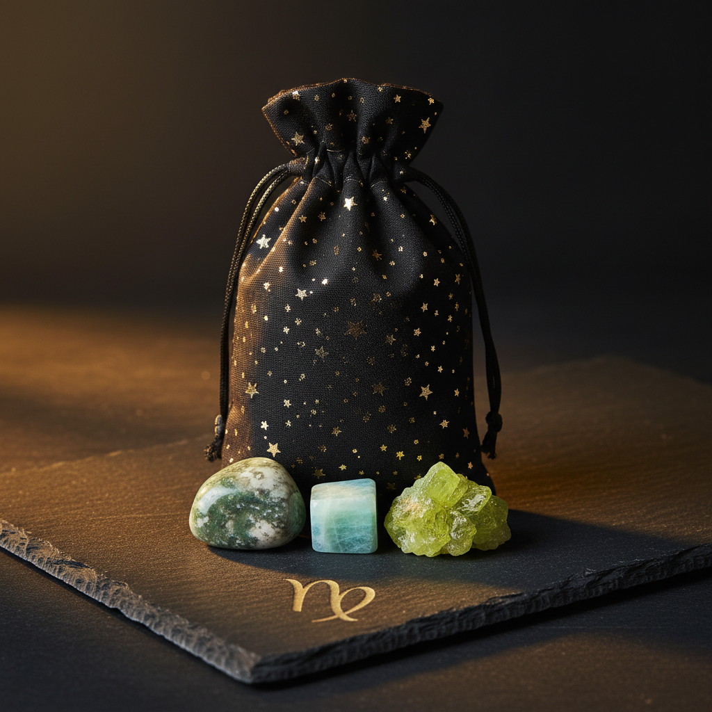 Virgo Zodiac Charm Bag | Crystal Set