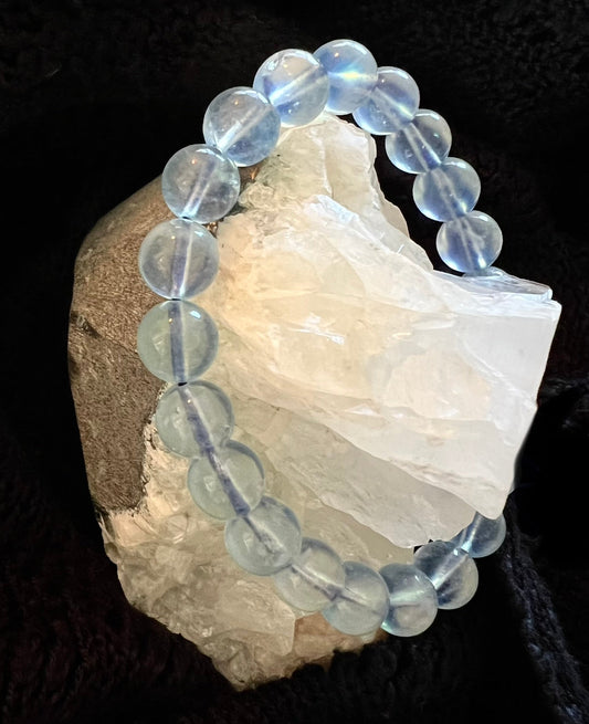 Aquamarine Bracelet 10mm Bead - Main Street Crystals & Minerals