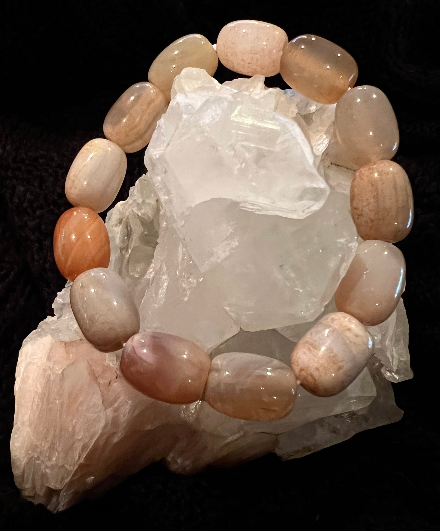 Botswana Agate Bracelet 12x16mm bead - Main Street Crystals & Minerals