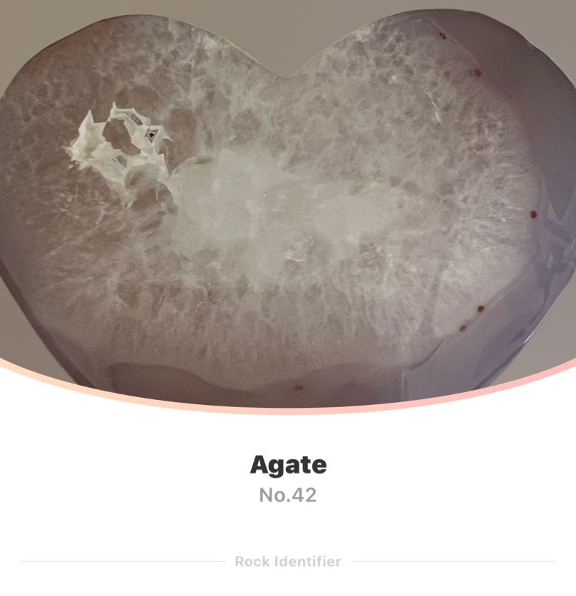 Agate Druzy Heart Slab (A) - Main Street Crystals & Minerals