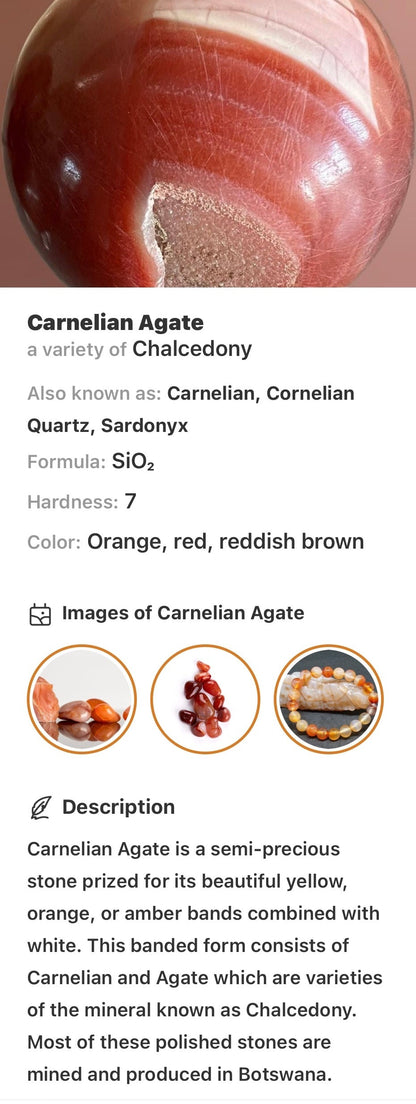 Carnelian Slab - Main Street Crystals & Minerals